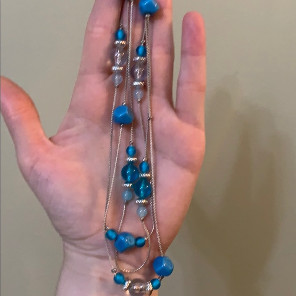 Beautiful turquoise beaded necklace!